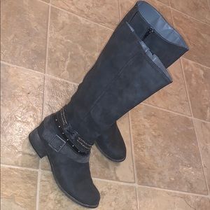 Black/charcoal jellypop riding boots 8M